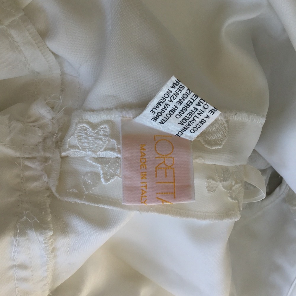 VTG Italian‎ Wedding Dress XS Princess Ivory Babydoll Long Sleeve Lace Romantic - Picture 10 of 11